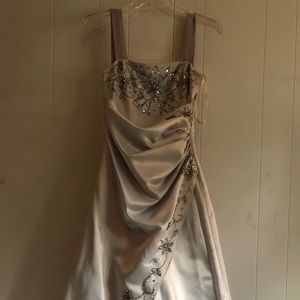 Silver prom dress size 5/6